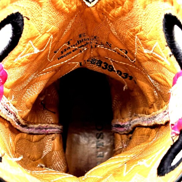 Vintage Stetson Cowboy Boots Western Ranch Leather Pink Gray Womens Size 5.5 - Picture 14 of 14